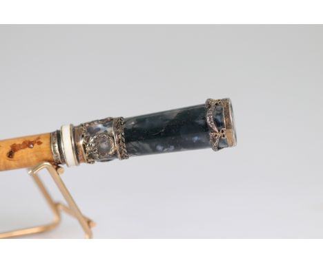  Silver and enamel umbrella knob - Sizes: H: 290 mm L: 20 mm - Weight (K): 0,078kg - Condition: at first sight - good conditi