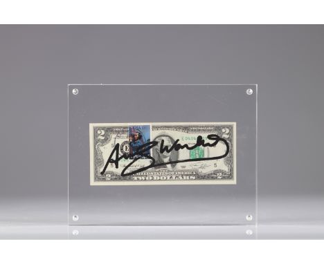  United States - 2 Dollars bill signed by Andy Warhol - with certificate - 1976 - Sizes: Divers - Weight (K): 0,685kg - Condi