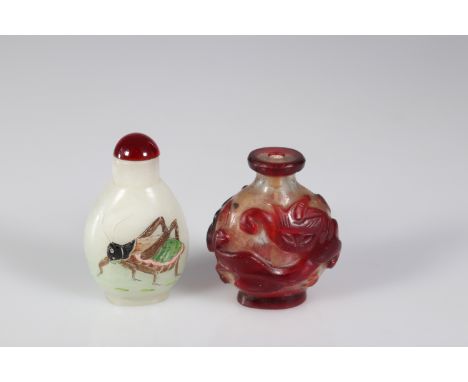 China Lot of 2 snuffboxes - Sizes: h60mm l40mm - Weight (K): 0,66kg - Condition: at first sight - good condition - no restor