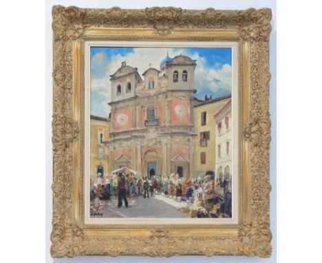  Joseph COUTURE (1890-1965) oil on canvas "THE Atina market" - Sizes: Hors cadre H 590mm L 490mm - Weight (K): 6,3kg - Condit