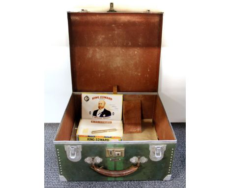 A vintage aluminium suitcase, 44 x 40 x 24cm.