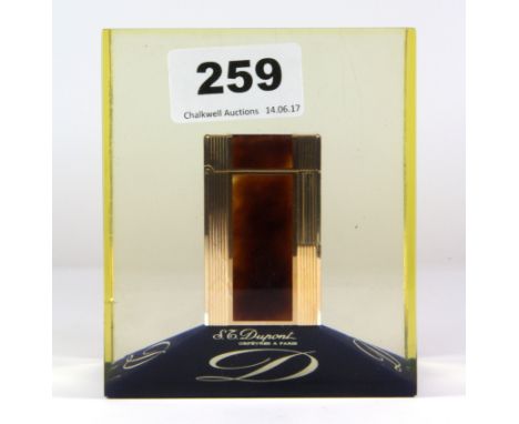 A Dupont advertising lighter paperweight, 9 x 10.5  6cm.
