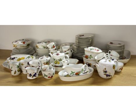 A large quantity of Royal Worcester "Evesham" pattern dinner, tea and coffee china.