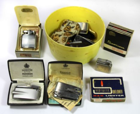 A quantity of vintage lighters.