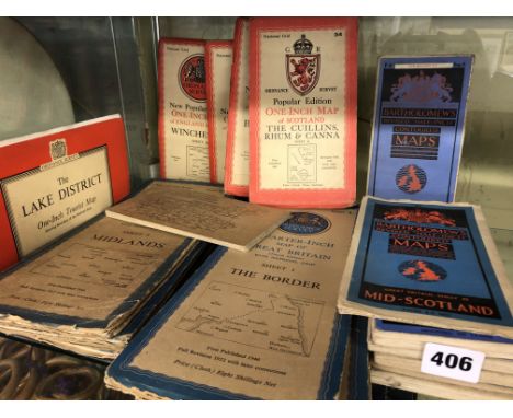 GOOD SELECTION OF BARTHOLOMEWS AND NATIONAL GRID ORDNANCE SURVEY MAPS FOR SCOTLAND AND UK
