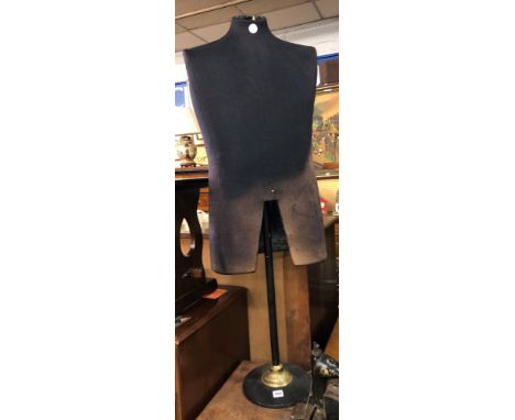 VINTAGE TAILOR'S HALF MANNEQUIN ON PEDESTAL