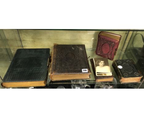 FIVE LATE VICTORIAN/EARLY EDWARDIAN PORTRAIT PICTURE ALBUMS