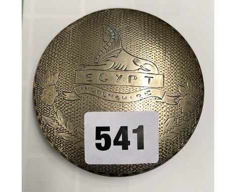LINCONSHIRE REGIMENT EGYPT CAMPAIGN SILVER POWDER COMPACT 