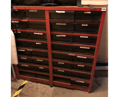 MULTI DRAWER TOOL CHEST INCLUDING ALLEN KEYS, HOSE CLIPS,  BOLTS, SANDPAPER, CAR PARTS AND ASSORTED TOOLS