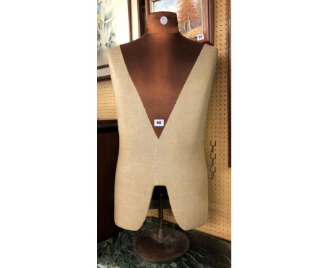 VINTAGE TAILOR'S SHOP DISPLAY SHOP HALF MANNEQUIN