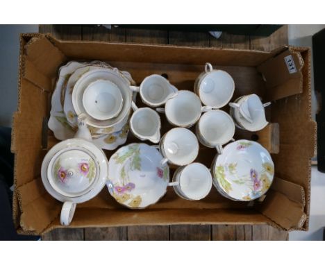 A collection of Royal Standard hand painted floral tea ware to include cups, saucers, tea pots, sandwich plates. etc.