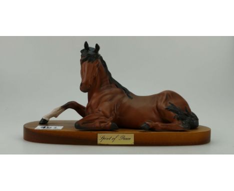 Beswick brown model of Spirit of Peace on wooden base 2916