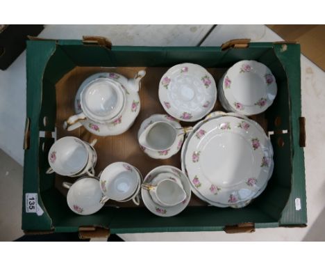 A collection of French Depose China teaware to include cups, saucers, side plates, etc.