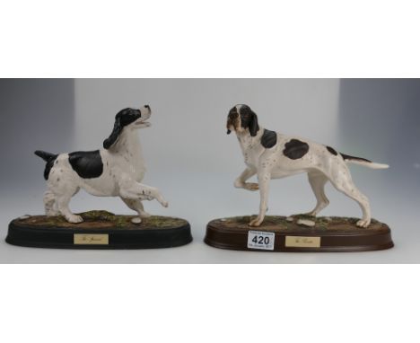 Royal Doulton figures to include The Spaniel and The Pointer (un-attached from base) (both on ceramic bases)(2)