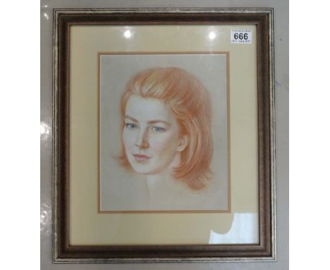 Edward Hurst Portrait of Young Women 40 x 45cm.