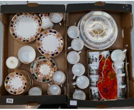A mixed collection of items to include Phoenix China part teaset, Churchill coffee mugs, Spode commemorative plates, etc. (2 