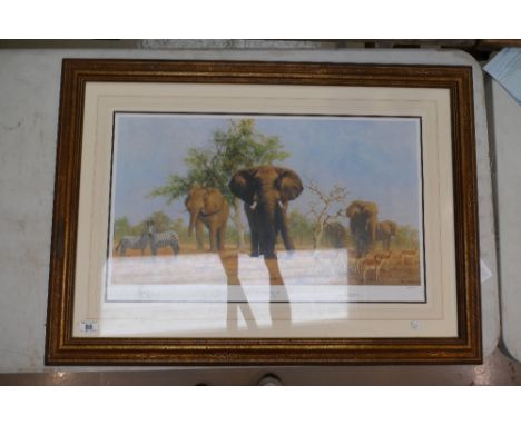 Large Framed David Shepherd Limited edition signed print An African Elephant 950/950