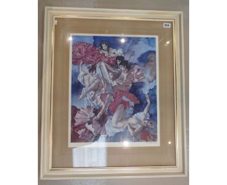 Russell Flint signed limited edition print A Question of Attribution published in 9163 by Frost and Reed Ltd.