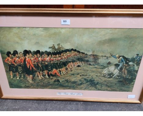 Military print titled the thin red line after by Robert Gibb. 