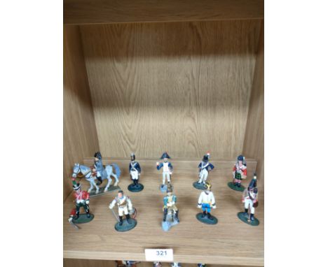 Shelf of lead soldiers. 