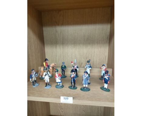 Shelf of lead soldiers. 