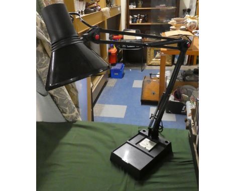 A Modern Anglepoise Type Lamp with Weighted Base 