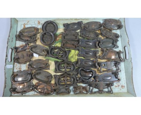A Collection of Vintage Drop Drawer Handles etc 