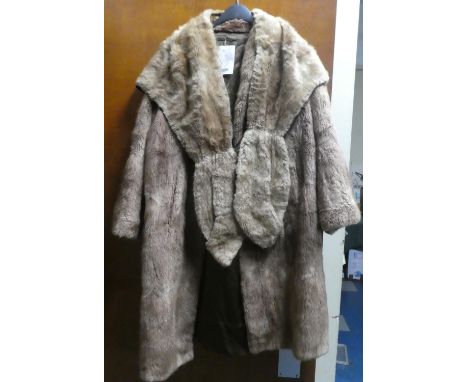 A Ladies Vintage Fur Coat and Stole 