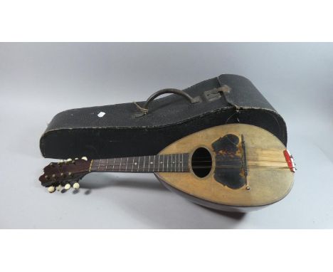A Vintage Italian "Lucciani" Mandolin in Case, Both AF 