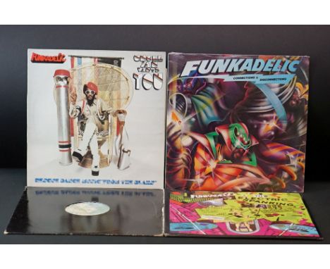Vinyl - Funkadelic - 3 Original albums + one  Promo 12”, to include: Connections &amp; Disconnections (1981 USA, LA Records, 