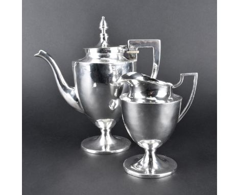 Vintage Sanborns Sterling Silver Coffee &amp; Creamer Set. Signed. Measures 8-1/2" Coffee Pot, 5" creamer. Weighs approx. 27.