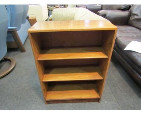 An Ercol style small bookshelf, 80cm high x 59cm wide x 24cm