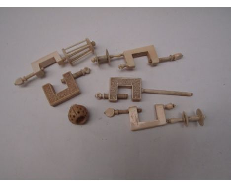 19th Century ivory sewing/embroidery tools 