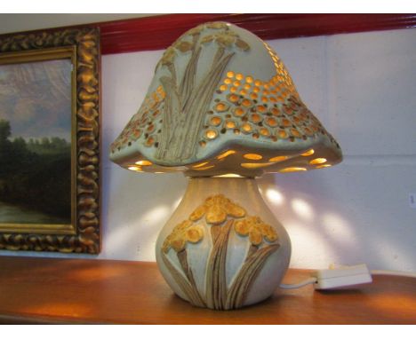 A Bernard Rooke mushroom form table lamp 