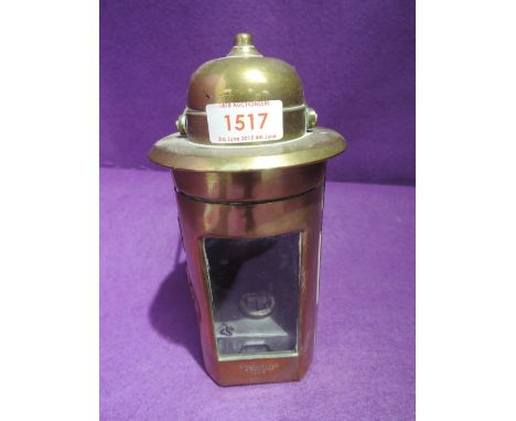 A WW2 Ships Binnacle Oil Lamp Light - Marked 'G Bocock &amp; Co Ltd Birmingham 1943