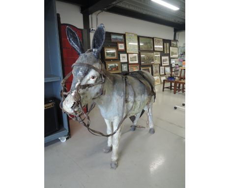 A life size fibre glass Donkey named James ready for work or playAPPROX  NOSE TO TAIL 170CM, TO TIP[ EARS 150CM. MADE FROM FI