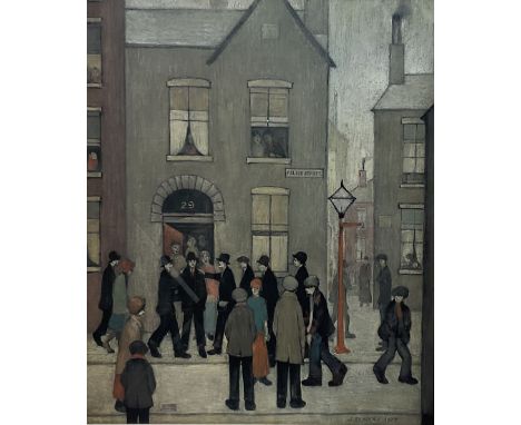 After Laurence Stephen Lowry R.A. (British 1887-1976): 'Police Street', limited edition colour lithograph blind stamped and n