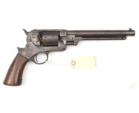 A 6 shot .44” Starr Arms Co SA Army percussion revolver,  numbered 51710 on frame and barrel lug, the cylinder numbered 51711
