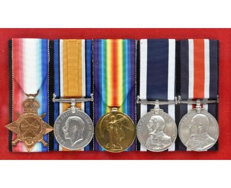 A most interesting family group of medals to a father and two sons comprising: (a) Five: 1914-15 star, BWM, Victory (208876 T