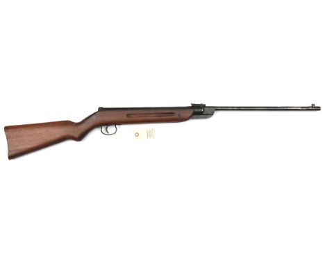 A first post war model .177” ‘British Diana Model 27 air rifle, the breech bearing huntress trade mark and ‘Diana Mod 27 Brit