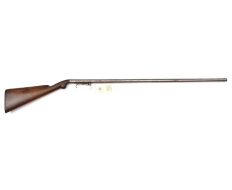 A 21 bore under hammer percussion walking stick shotgun, c 1840, 45½” overall, turn off barrel 28½” with London proofs; the w