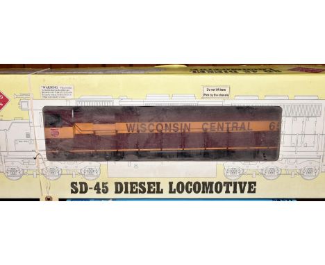 A Gauge One, 45mm, Aristo-Craft Trains DDC fitted American outline SD45 Co-Co diesel locomotive. A well detailed model in Wis