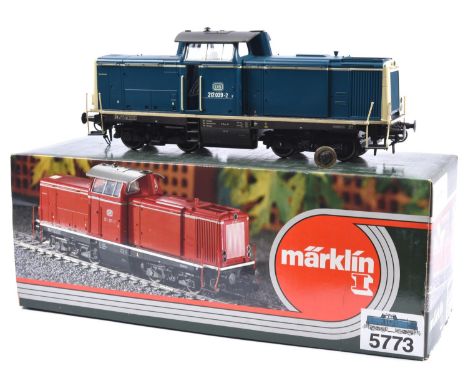 A Marklin Gauge One (Spur 1), 45mm,  Deutsche Bahn Bo-Bo Diesellokomotive Class BR 212 (5773) for 2-rail running. Diesel loco
