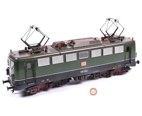 A Marklin Gauge One (Spur 1), 45mm,  Deutsche Bahn Bo-Bo Class 110 (54213) locomotive. An electric pantograph locomotive in D