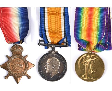Three: 1914 star, BWM, Victory (L 9576 Pte F J Wootton The Queen’s R), GVF 