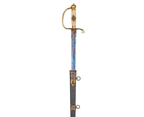 A late 18th century infantry officer’s spadroon of the 23rd Regiment, straight, fullered blade 32’, with faint traces of etch