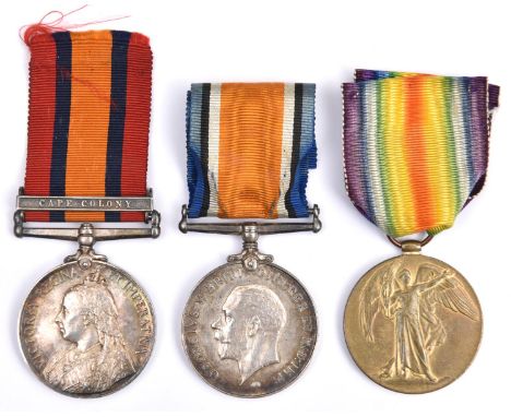 QSA, 1 clasp CC (8198 Pte W. Male, Coldstm Gds), GVF, roll confirms single clasp. Pair: BWM, Victory (G17101 Pte W Male R. Su