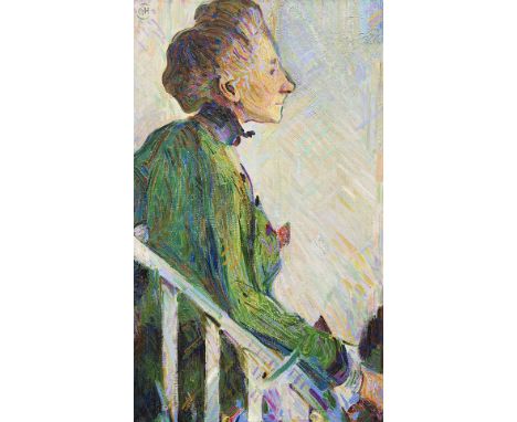 Curt Herrmann     1854 Merseburg a. d. Saale - 1929 Erlangen Bildnis Elisabeth von Stephani-Hahn. 1916. Öl auf Leinwand.  Lin