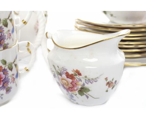 ROYAL CROWN DERBY 'DERBY POSIES'  PART TEA SERVICEto comprise eight coffee cups and saucers, seven tea cups and eight saucers