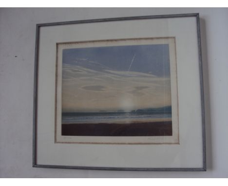 Michael Fairclough, British b. 1940.
Ramsey Island II, sear rocks, etching and aquatint, signed in pencil by the artist and i